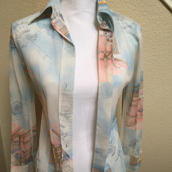 *LAST CHANCE* Retro/1970-80 Disco Style Buttondown - Picture 2 of 4